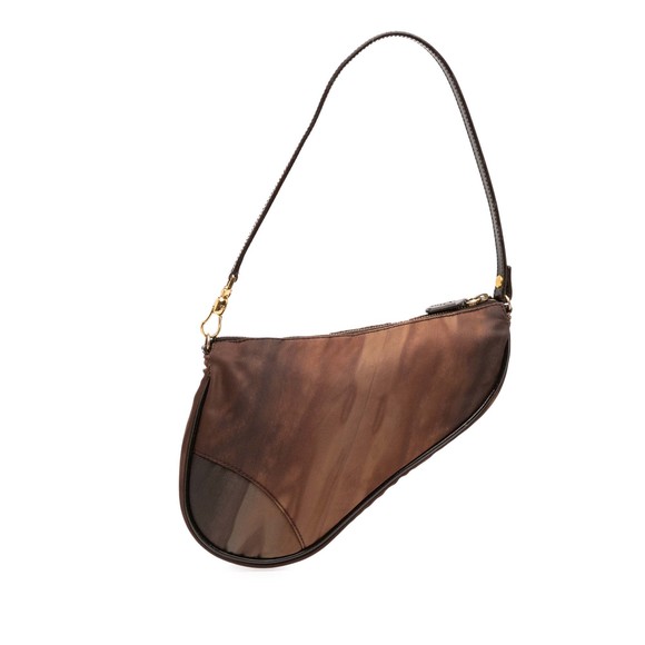 Pre-Loved Dior Mini Printed Nylon Saddle Pochette - Picture 1 of 11